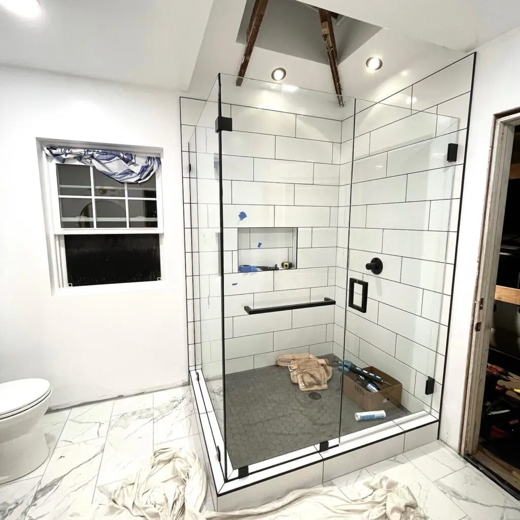 custom shower glass installation replacement near me